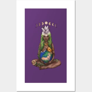 Mother Goddess - Purple Posters and Art